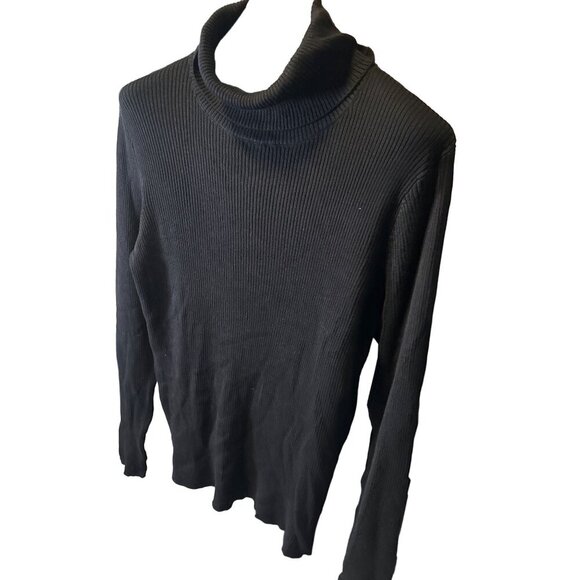 Time and Tru NWT Black Ribbed Long Sleeve Turtleneck Knit Top SZ XXL - Picture 3 of 8